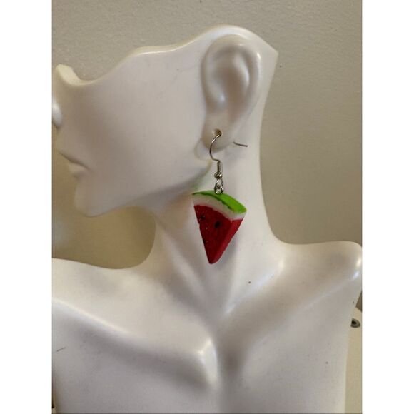 Watermelon Statement Earrings - Picture 3 of 3